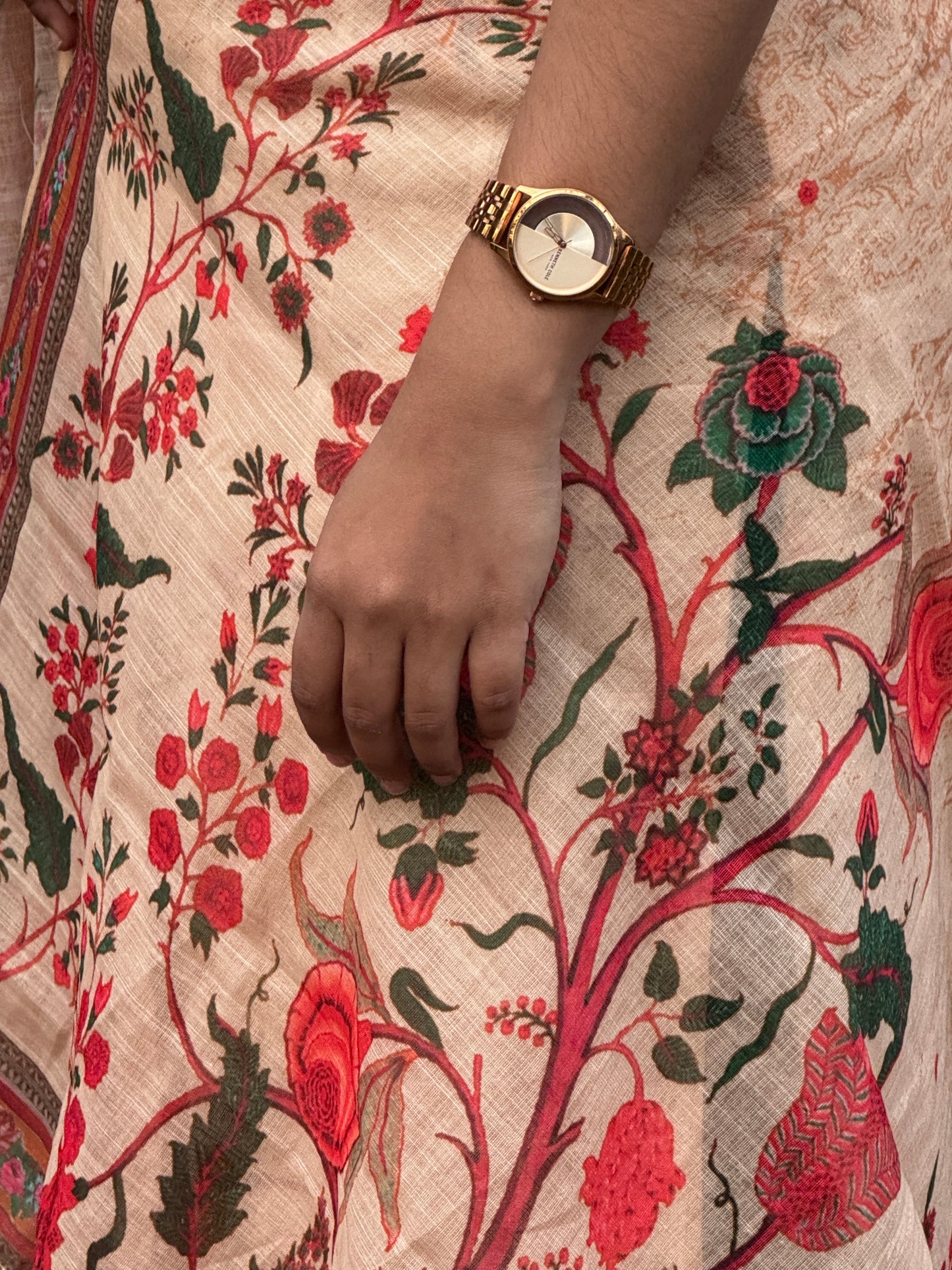 Floral Paravaigal Linen Cotton Set