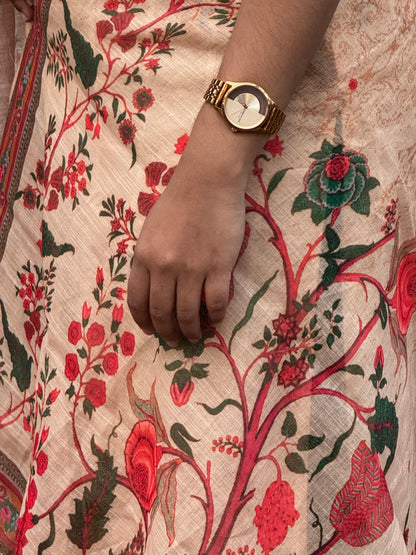 Floral Paravaigal Linen Cotton Set