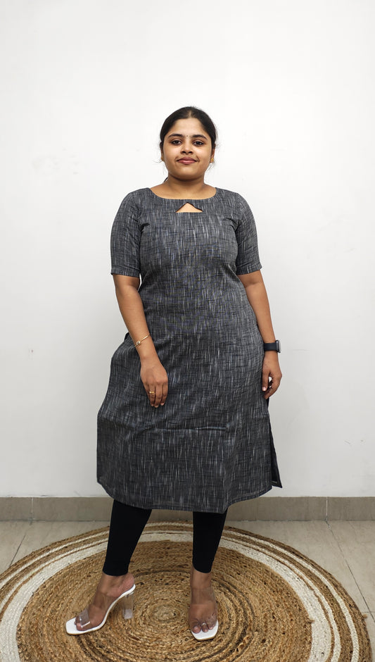 Elephant Grey Slub Cotton